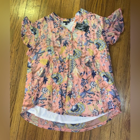 Ava & Grace Tops - 𝅺Ava and Grace woman size 1X floral flowy soft cottagecore blouse BNWT